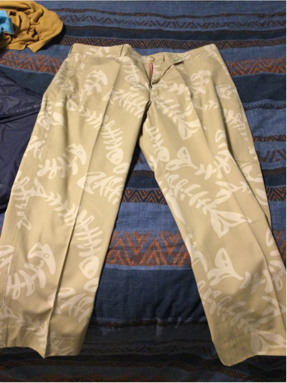 Lilly Pulitzer Women's Fish Print Trousers, Beige and White